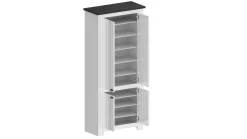Scarpiera Shirley, 84x42h200 cm, Bianco e<Dmora Discount