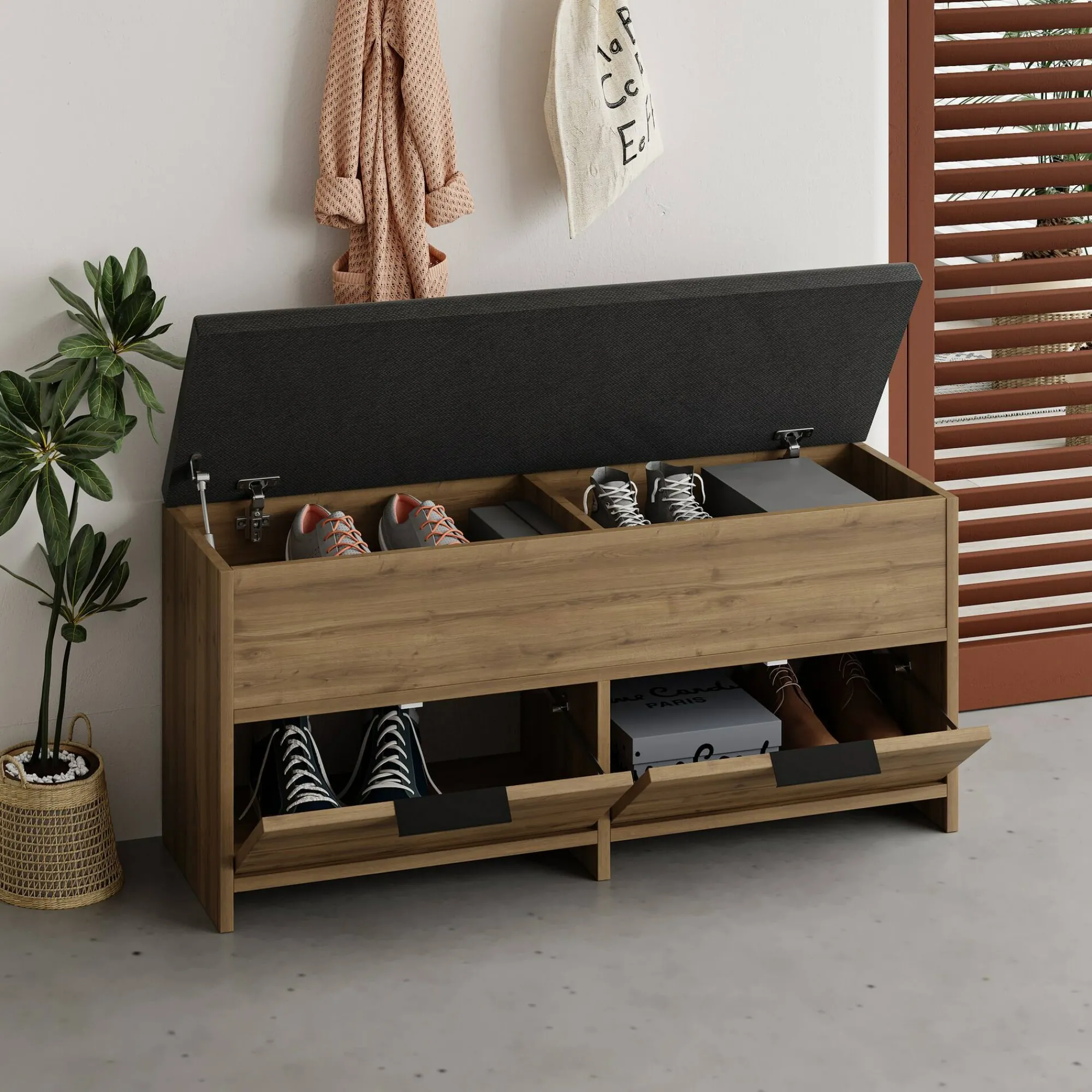 Scarpiera Tapah, 106x34 h50 cm,<Dmora Clearance