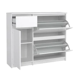 Scarpiera Todd, 32x109 h93 cm, Bianco<Dmora New