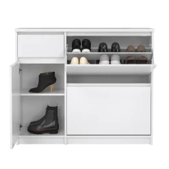 Scarpiera Todd, 32x109 h93 cm, Bianco<Dmora New