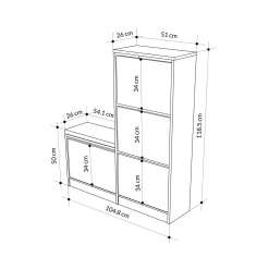 Scarpiera Velma, 105x26 h119 cm,<Dmora Flash Sale