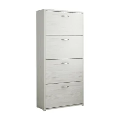Scarpiera Vince, 73x25h157 cm, Bianco e Grigio<Dmora Discount