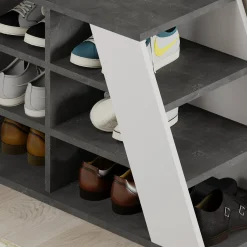 Scarpiera Zungri, 106x38 h50 cm, Grigio e Bianco<Dmora Outlet