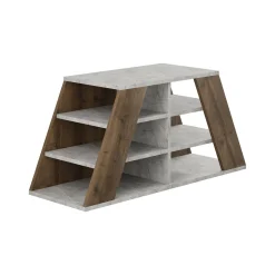 Scarpiera Zungri, 106x38 h50 cm, Quercia e Azzurro<Dmora Discount