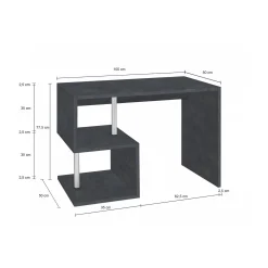 Scrivania Acan, cm 100x50h78,<Dmora Cheap