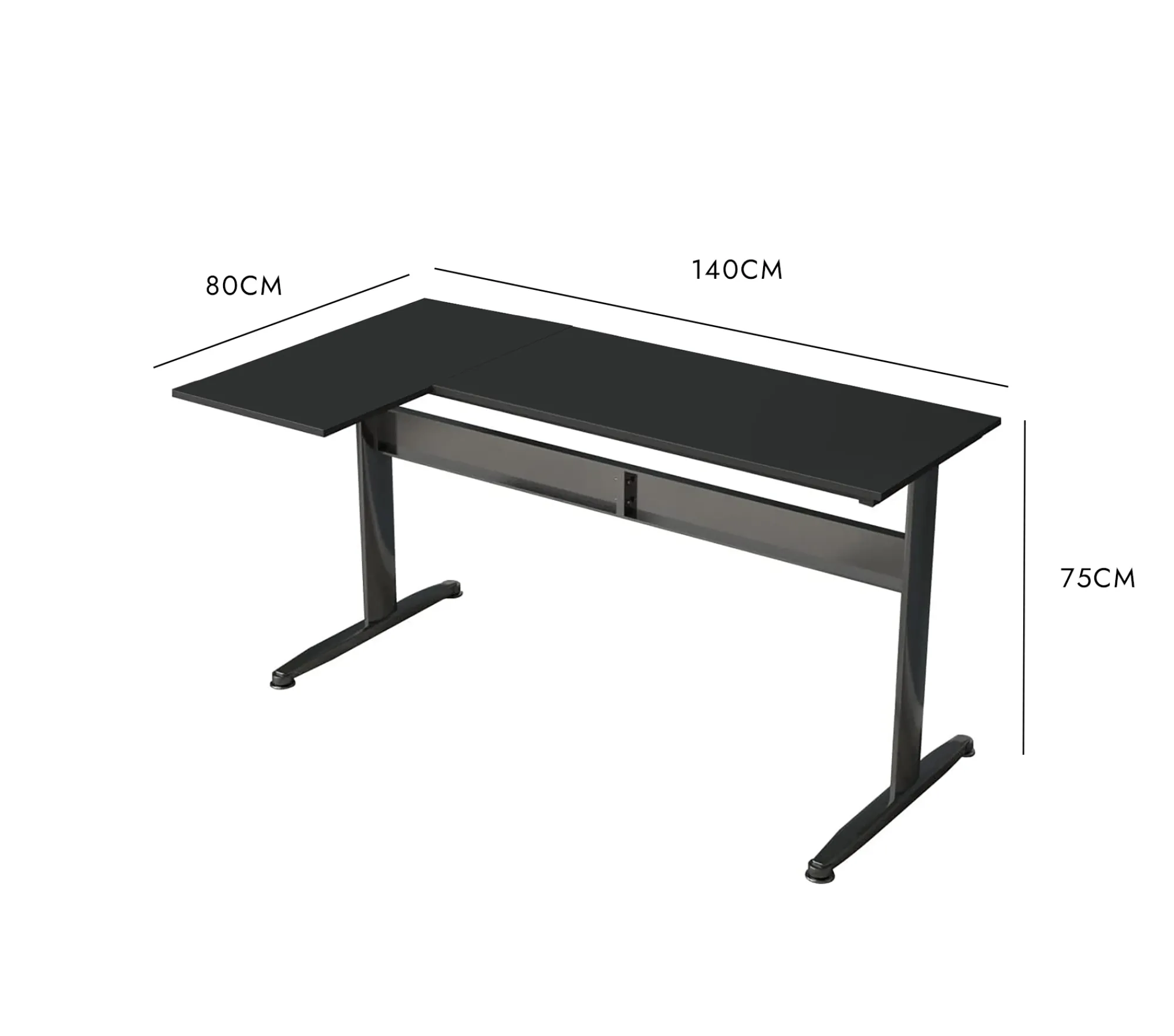 Scrivania Acua, 80x140h75 cm,<Dmora Online
