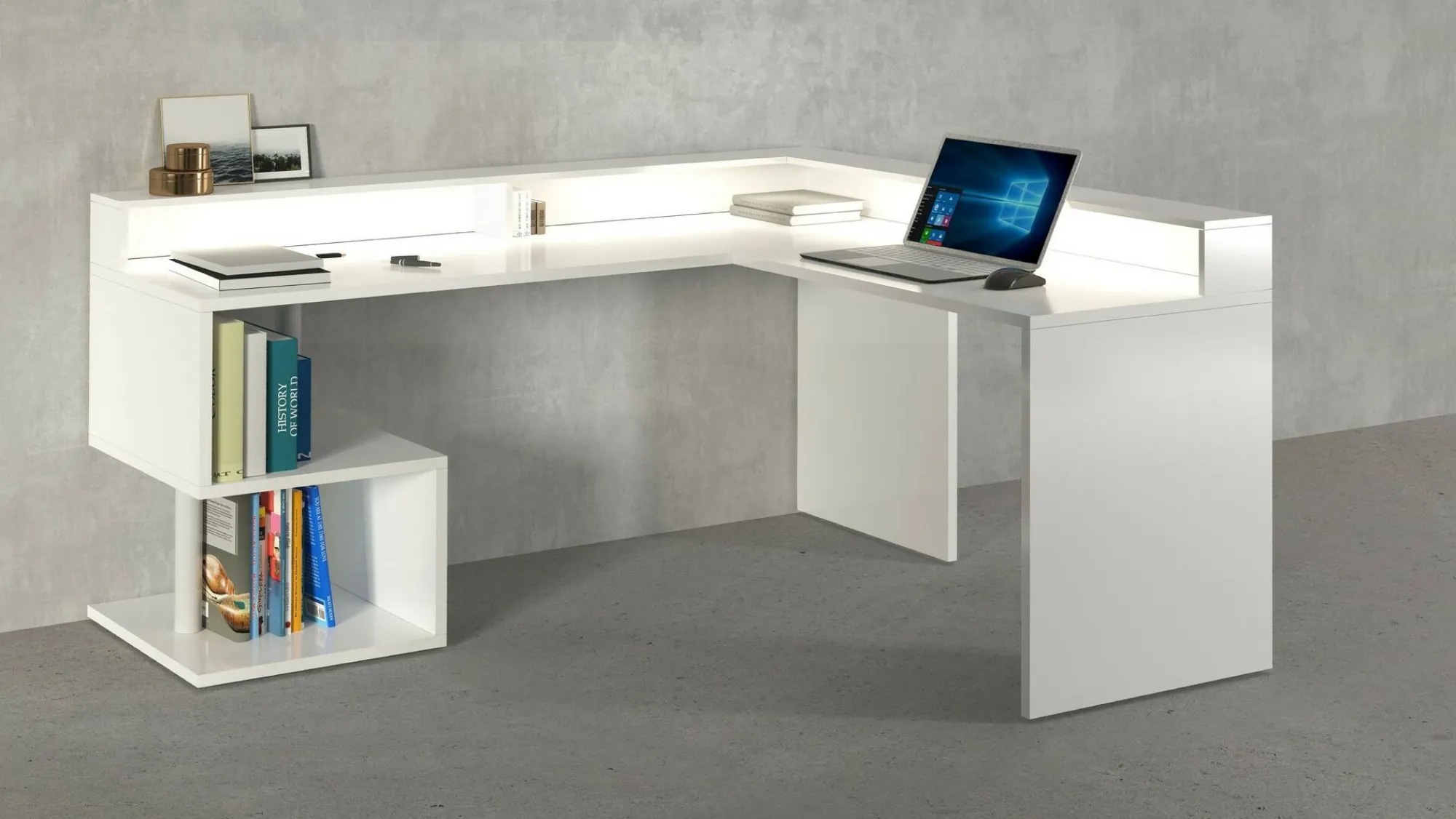 Scrivania Adelma, 180x60h93 cm,<Dmora Store