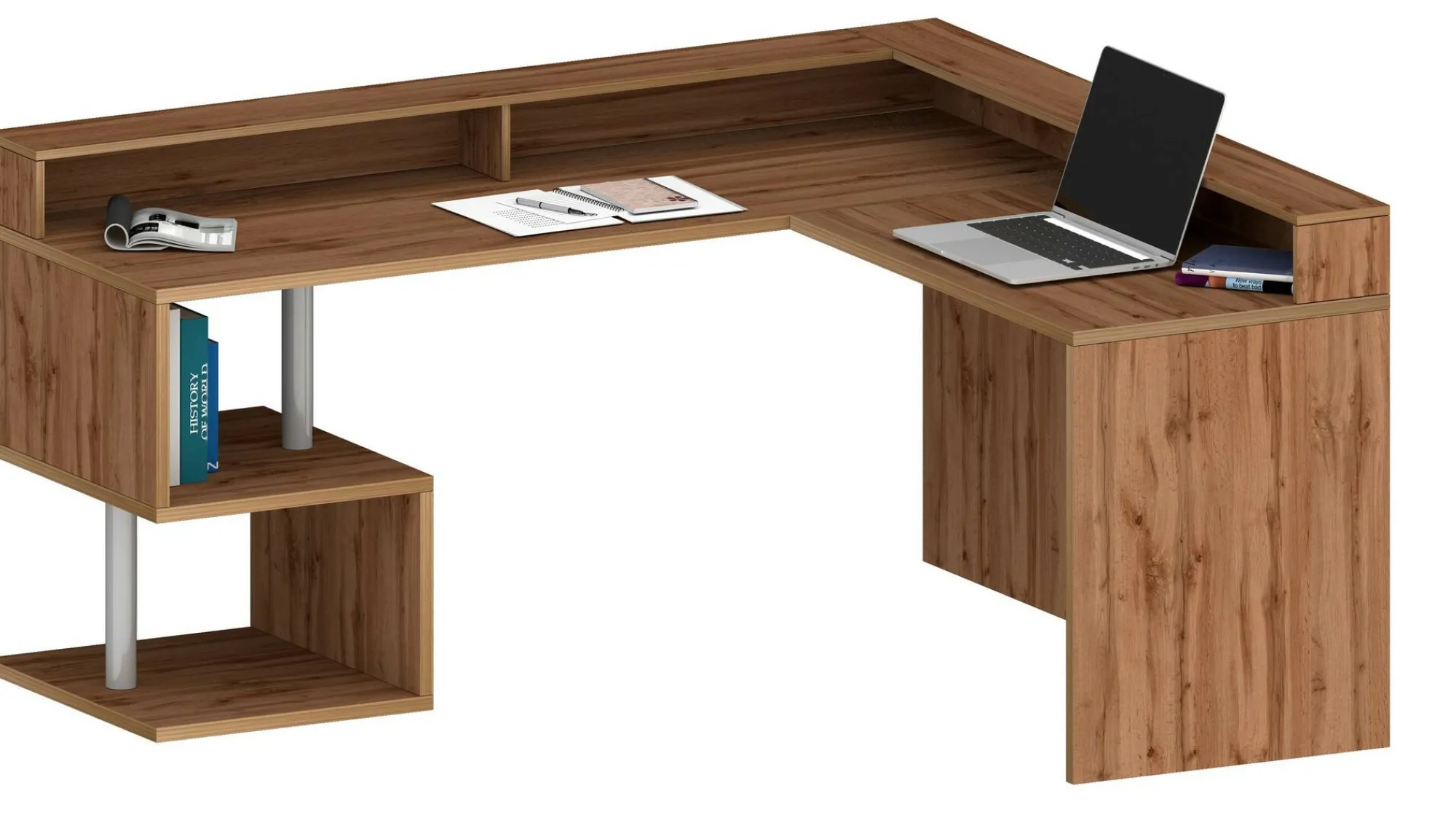 Scrivania Adelma, 180x60h93 cm,<Dmora Store