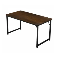 Scrivania Agliopi, 58x128h75 cm, Noce e Nero<Dmora Discount