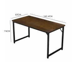 Scrivania Agliopi, 58x128h75 cm, Noce e Nero<Dmora Discount