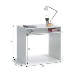 Scrivania Ajeje, 90x54h79 cm,<Dmora Outlet