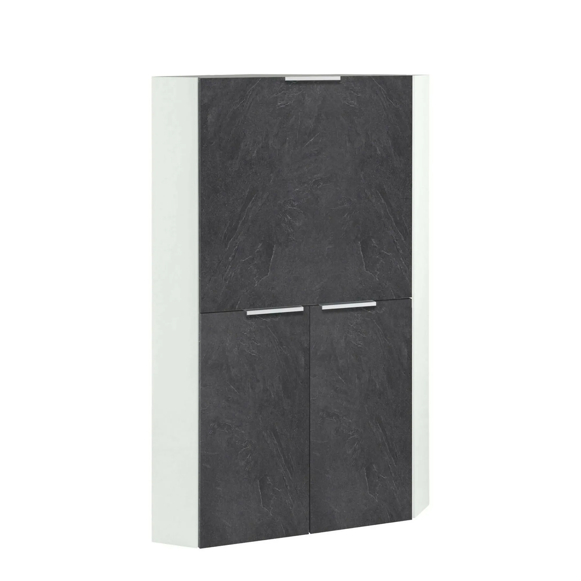 Scrivania Akiro, cm 70x57h140, Bianco e<Dmora Discount