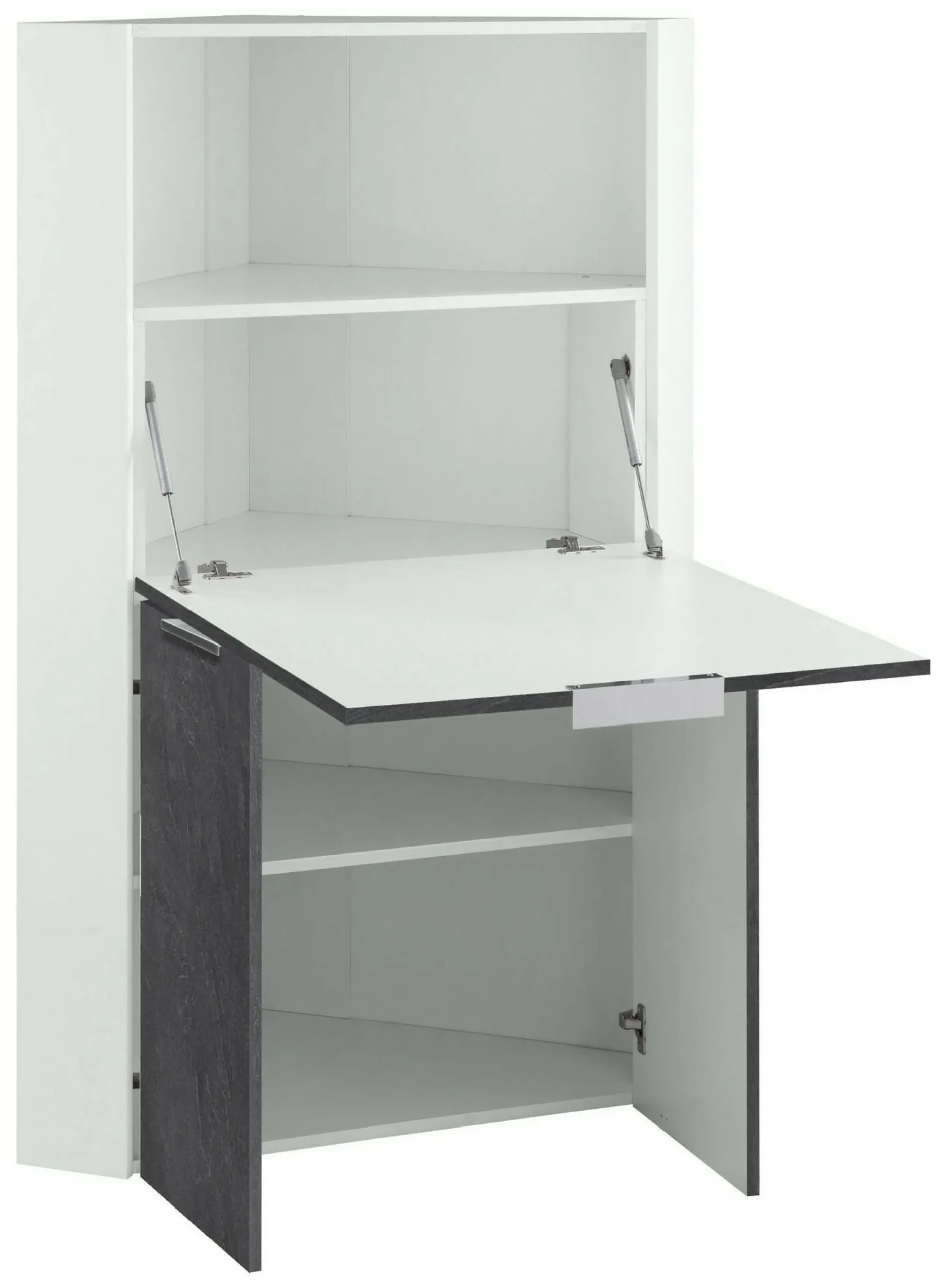 Scrivania Akiro, cm 70x57h140, Bianco e<Dmora Discount