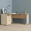 Scrivania Alfango, 159x151 h75 cm, Quercia e Bianco<Dmora Best