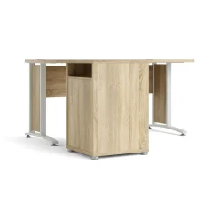 Scrivania Alfango, 159x151 h75 cm, Quercia e Bianco<Dmora Best