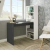 Scrivania Ali, 120x53h144 cm, Bianco e Antracite<Dmora Fashion