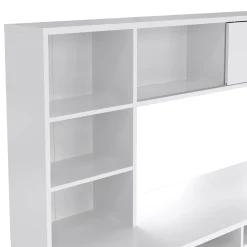Scrivania Ambrenti, 48x149 h156 cm, Bianco<Dmora Outlet