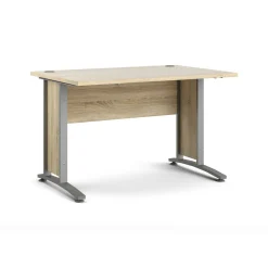 Scrivania Amigos, 120x80 h75 cm, Grigio e Quercia<Dmora Cheap