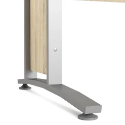 Scrivania Amigos, 120x80 h75 cm, Grigio e Quercia<Dmora Cheap