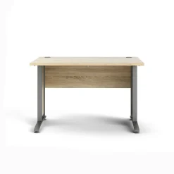 Scrivania Amigos, 120x80 h75 cm, Grigio e Quercia<Dmora Cheap