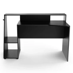 Scrivania Ampil, 138x67 h94 cm, Grigio scuro e Nero<Dmora Hot