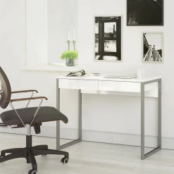 Scrivania Anavi, 101x40 h77 cm, Bianco<Dmora Clearance