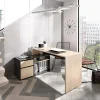 Scrivania Andor, 139x92h75 cm, Rovere e Antracite<Dmora Best