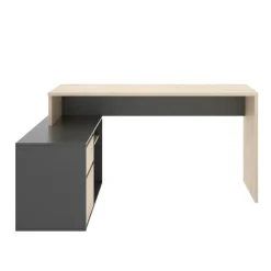 Scrivania Andor, 139x92h75 cm, Rovere e Antracite<Dmora Best