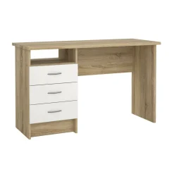 Scrivania Andre, 120x48 h72 cm, Quercia e Bianco<Dmora Fashion