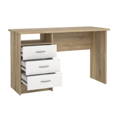 Scrivania Andre, 120x48 h72 cm, Quercia e Bianco<Dmora Fashion