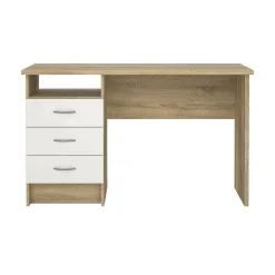 Scrivania Andre, 120x48 h72 cm, Quercia e Bianco<Dmora Fashion