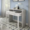 Scrivania Andriy, 99x36h88 cm, Cemento e Bianco<Dmora Cheap