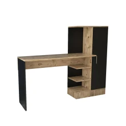 Scrivania Angaga, 152x40h120 cm, Quercia e Nero<Dmora Cheap