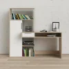 Scrivania Annalou, 163x60 h155 cm, Quercia e Bianco<Dmora Sale
