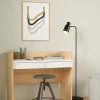 Scrivania Antillo, 56x102 h89 cm, Rovere e Bianco<Dmora Shop
