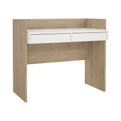 Scrivania Antillo, 56x102 h89 cm, Rovere e Bianco<Dmora Shop