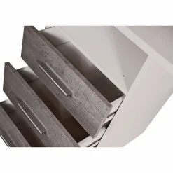 Scrivania Ardauli, 120x48h75 cm, Bianco e Cemento<Dmora Online