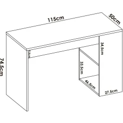 Scrivania Arianella, 115x50 h74 cm,<Dmora Discount