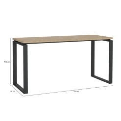 Scrivania Arignano, 60x150 h76 cm, Rovere e Grigio<Dmora Hot
