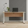 Scrivania Ascorbato, 150x80 h75 cm, Quercia e Bianco<Dmora Flash Sale