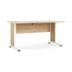 Scrivania Ascorbato, 150x80 h75 cm, Quercia e Bianco<Dmora Flash Sale
