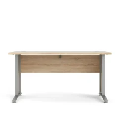 Scrivania Ascorbato, 150x80 h75 cm, Grigio e Quercia<Dmora Cheap