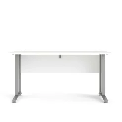 Scrivania Ascorbato, 150x80 h75 cm, Bianco e Grigio<Dmora Shop