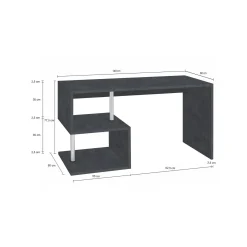 Scrivania Atemis, cm 140x60h78,<Dmora Clearance
