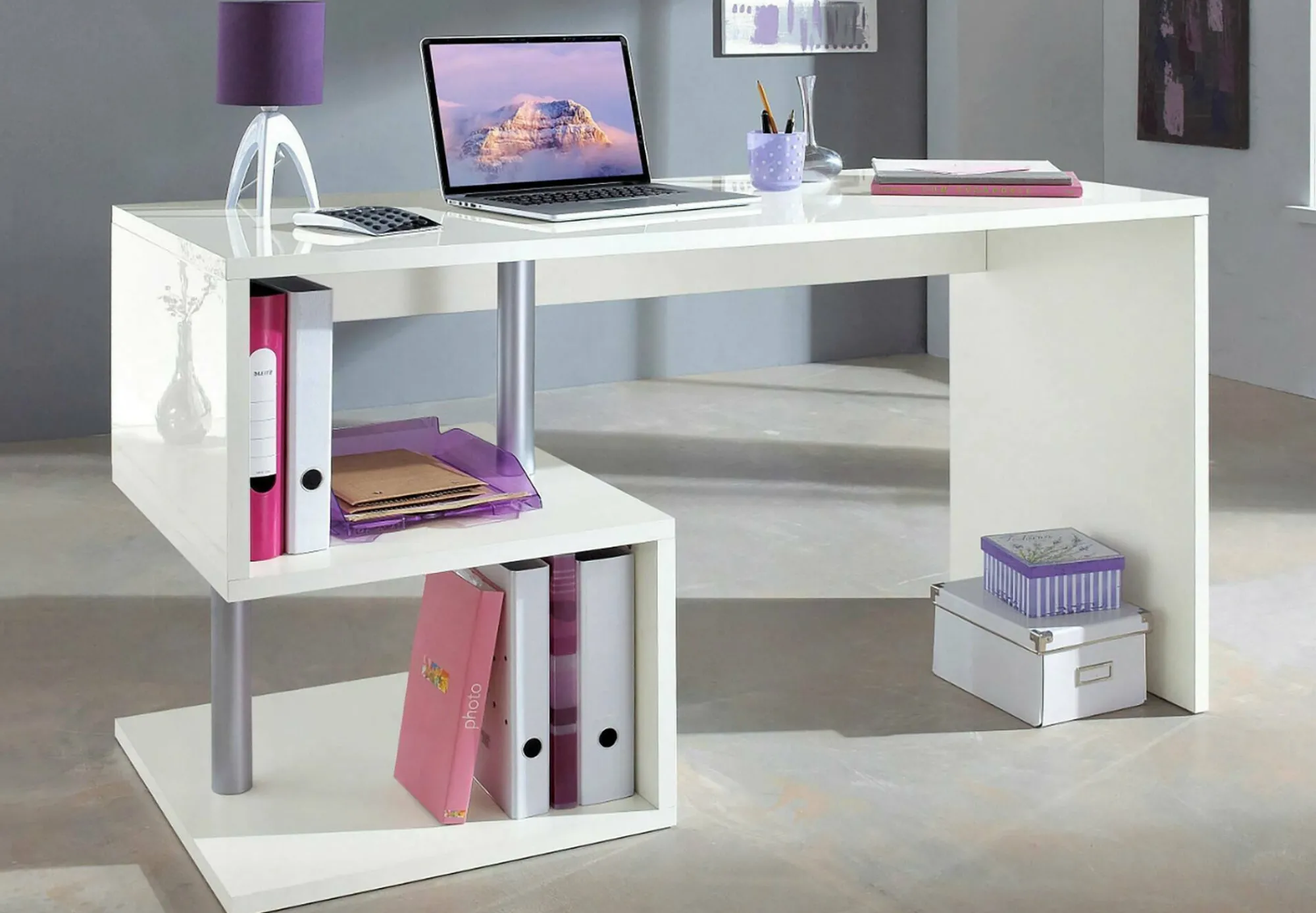 Scrivania Atemis, cm 140x60h78,<Dmora Outlet