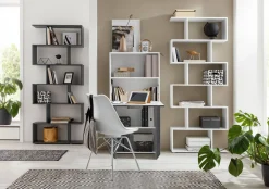 Scrivania Atroc, cm 70x35h140, Bianco e<Dmora Online