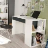 Scrivania Attila, 101x50h73 cm, Bianco e Antracite<Dmora Best
