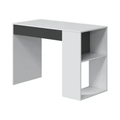 Scrivania Attila, 101x50h73 cm, Bianco e Antracite<Dmora Best