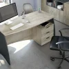 Scrivania Azziz, 136x67h74 cm, Rovere e Antracite<Dmora Hot