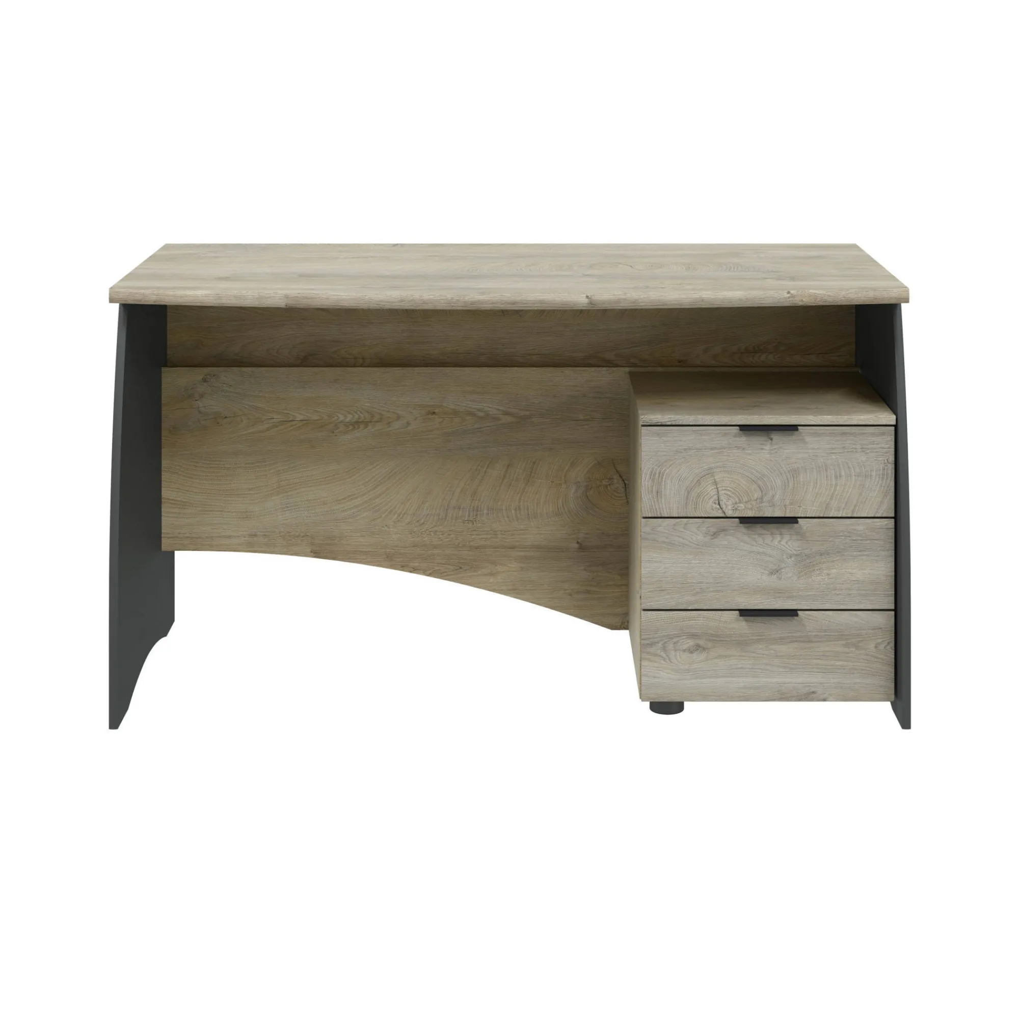 Scrivania Azziz, 136x67h74 cm, Rovere e Antracite<Dmora Hot